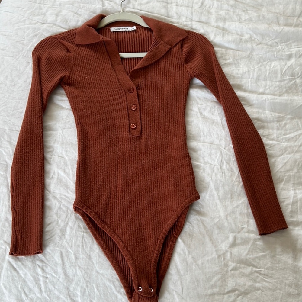 Just Fab orange bodysuit.